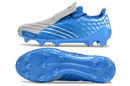 Chuteira Adidas F50 Elite FG Spider Azul com design moderno e tecnologia Spider para controle superior.
