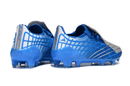Chuteira Adidas F50 Elite FG Spider Azul, com design moderno e tecnologia para desempenho em campo.