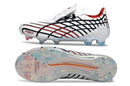 Chuteira Adidas F50 Elite FG Spider Branca e Vermelha, com design inovador e tecnologia de performance.