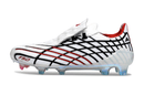 Chuteira Adidas F50 Elite FG Spider Branca e Vermelha com design inovador e tecnologia Spider para controle de bola.