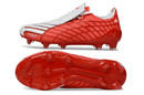 Chuteira Adidas F50 Elite FG Spider Branca e Vermelha com tecnologia Spider e design inovador