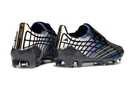 Chuteira Adidas F50 Elite FG Spider Preta, modelo versátil para futebolistas com tecnologia avançada.