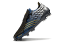 Chuteira Adidas F50 Elite FG Spider Preta, modelo de futebol com tecnologia Spider e design elegante.