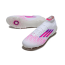 Chuteira Adidas F50 FG Elite Bota - Branca e Rosa com design atraente e tecnologia para desempenho em campo.