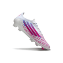 Chuteira Adidas F50 FG Elite - Branca e Rosa com design inovador e tecnologia de ponta para desempenho em campo.