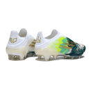 Chuteira Adidas F50 FG Elite - Ed. Especial "MO Salah" com design moderno e tecnologia de ponta para alto desempenho no futebol.