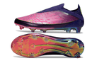 Chuteira Adidas F50 FG Elite Lamine Yamal Roxa e Rosa com design moderno e tecnologia FG para desempenho no futebol.