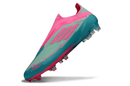 Chuteira Adidas F50 FG Elite Ed. "Messi" Rosa com design vibrante para desempenho em campo.
