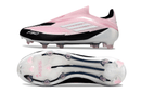 Chuteira Adidas F50 FG Elite Cinza e Preta, modelo com design moderno e leve, ideal para desempenho em campo.