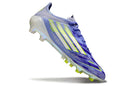 Chuteira Adidas F50 FG Elite Sparkfusion - Azul com design inovador e tecnologia para futebolistas exigentes.