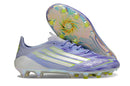 Chuteira Adidas F50 FG Elite Sparkfusion - Azul em destaque, ideal para jogadores buscando desempenho e estilo.