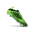 Chuteira Adidas F50 FG Elite Sparkfusion Verde e Preta com design esportivo em verde e preto, ideal para desempenho em campo.