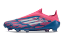 Chuteira Adidas F50 LL FG - Azul e Rosa, design inovador e tecnologia para desempenho em campo.