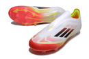Chuteira Adidas F50 LL FG - Branca e Laranjada com tecnologia de ponta para desempenho excepcional no campo.