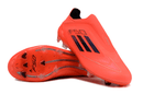 Chuteira Adidas F50 LL FG - Laranja e Preta, com design ergonômico e alta performance em campo.