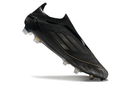 Chuteira Adidas F50 LL FG - Preta com design aerodinâmico e solado FG para desempenho em campo.
