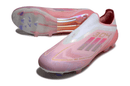 Chuteira Adidas F50 LL YAMAL FG - Rosa, calçado leve e tecnológico para desempenho no futebol.