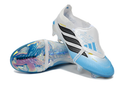 Chuteira Adidas Predator Elite FG 26 - Azul e Rosa com design elegante e tecnologia Controlskin.