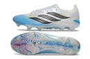 Chuteira Adidas Predator Elite FG 26 - Azul e Rosa com tecnologia Controlskin e estrutura Boost.