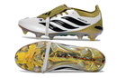 Chuteira Adidas Predator Elite FG 26 - Branca, Vermelha e Preta com tecnologia Controlskin e estrutura Boost.