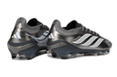 Chuteira Adidas Predator Elite FG 26 - "Finishers Steel" - Prateada, vista traseira e lateral dos calçados de futebol.