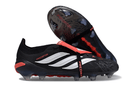 Chuteira Adidas Predator Elite FG 26 - "Finishers Steel" Preta e Branca, com design clássico e tecnologia avançada.