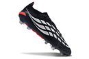 Chuteira Adidas Predator Elite FG 26 - "Finishers Steel" Preta e Branca com design icônico e tecnologia avançada.