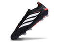 Chuteira Adidas Predator Elite FG 26 - "Finishers Steel" Preta e Branca em destaque.