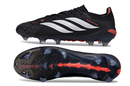 Chuteira Adidas Predator Elite FG 26 - "Finishers Steel" Preta e Branca com design icônico e tecnologia inovadora.