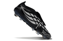 Chuteira Adidas Predator Elite FG 26 - "Finishers Steel" - Preta com design moderno e detalhes em prata.