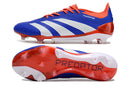 Chuteira Adidas Predator Elite FG - Azul , Branca e Laranja - Design tricolor vibrante para desempenho em campo