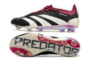 Chuteira Adidas Predator Elite FG - Branca e Preta com design clássico, tecnologia de ponta e estilo elegante.