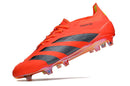 Chuteira Adidas Predator Elite FG - Laranja e Cinza com design vibrante e moderno para desempenho em campo.