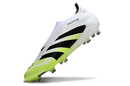 Chuteira Adidas Predator Elite FG LL - Branca e Amarela com design vibrante e elegante para máximo desempenho.