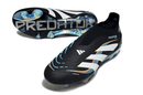 Chuteira Adidas Predator Elite FG LL - Preta e Branca com design moderno e elegante.