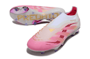 Chuteira Adidas Predator Elite FG LL - Rosa em design vibrante e moderno, ideal para desempenho em gramados naturais.
