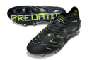 Chuteira Adidas Predator Elite FG - Preta e Amarela com design em preto e amarelo, ideal para performance em campo.