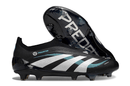 Chuteira Adidas Predator Elite FG - Preta e Branca com design elegante e tecnologia avançada para desempenho em campo.