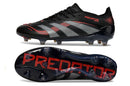 Chuteira Adidas Predator Elite FG - Preta e Vermelha - design aerodinâmico e tecnologia avançada para futebol.