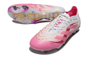 Chuteira Adidas Predator Elite FG - Rosa com design moderno e tecnologia para controle em campo.