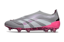 Chuteira Adidas Predator Elite FG LL - Rosa Ed. "Bellingham" em vista lateral, destacando design e tecnologia.
