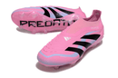 Chuteira Adidas Predator Elite FG - Rosa com design vibrante e moderno para desempenho em campo.