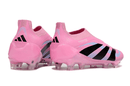 Chuteira Adidas Predator Elite FG - Rosa com design vibrante e moderno para desempenho em campo.