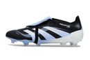 Chuteira Adidas Predator Elite FG Tongue Preta Ed. "Bellingham" com design clássico e tecnologia de ponta para desempenho.