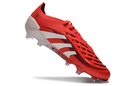 Chuteira Adidas Predator Elite FG - Vermelha e Branca com design arrojado e tecnologia de ponta para desempenho em campo.