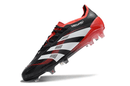 Chuteira Adidas Predator Elite FG - Vermelha e Preta com design icônico e tecnologia de ponta para controle absoluto.