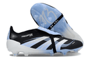 Chuteira Adidas Predator Elite Fold-Over Tongue FG - Preta, Azul e Branca.