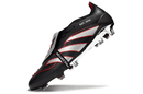Chuteira Adidas Predator Elite Fold-Over Tongue FG - Preta, Prata e Vermelha - Performance em campo.