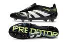 Chuteira Adidas Predator Elite Fold-Over Tongue FG - Preta, Verde e Branca lateral e sola