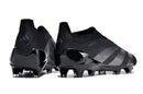 Chuteira Adidas Predator Elite Laceless FG - Preta com design inovador e tecnologia avançada para desempenho em campo.